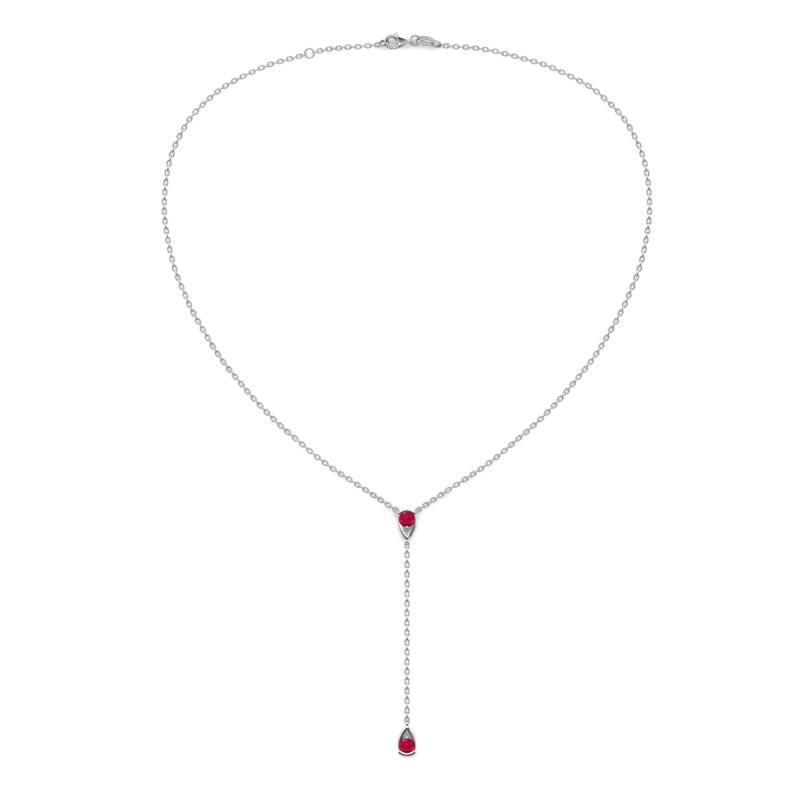 Twila 0.34 ctw Ruby (3.50 mm) Women Lariat Necklace 