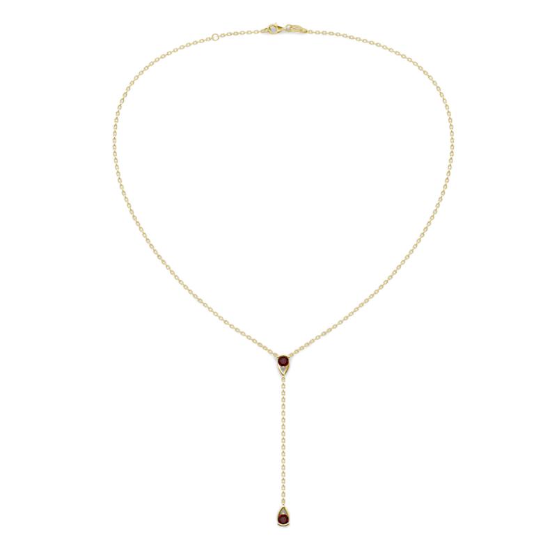 Twila 0.36 ctw Red Garnet (3.50 mm) Women Lariat Necklace 