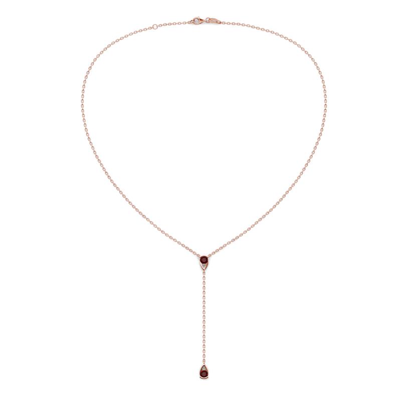 Twila 0.36 ctw Red Garnet (3.50 mm) Women Lariat Necklace 