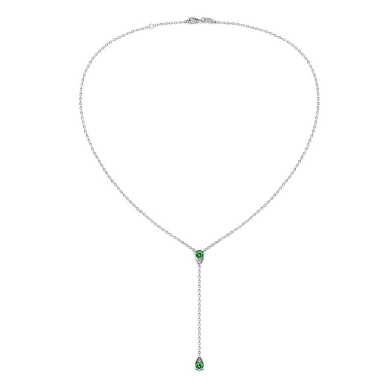 Twila 0.36 ctw Green Garnet (3.50 mm) Women Lariat Necklace 