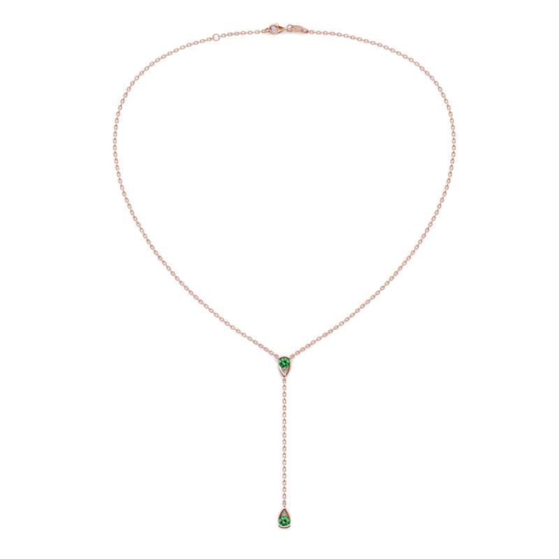 Twila 0.36 ctw Green Garnet (3.50 mm) Women Lariat Necklace 