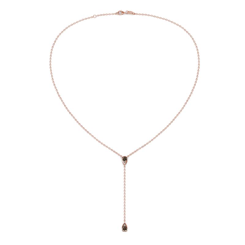 Twila 0.32 ctw Smoky Quartz (3.50 mm) Women Lariat Necklace 