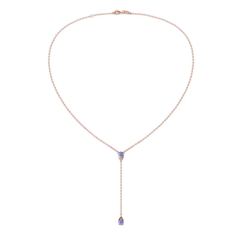 Twila 0.32 ctw Tanzanite (3.50 mm) Women Lariat Necklace 