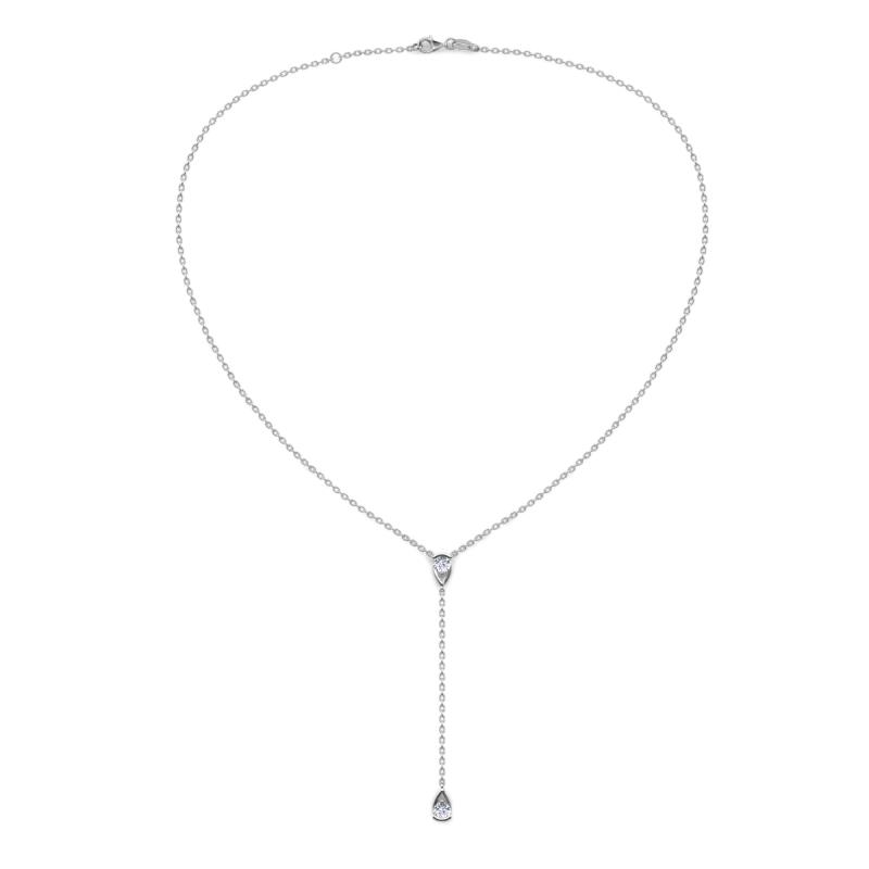 Twila 0.30 ctw Natural Diamond (3.50 mm) Women Lariat Necklace 