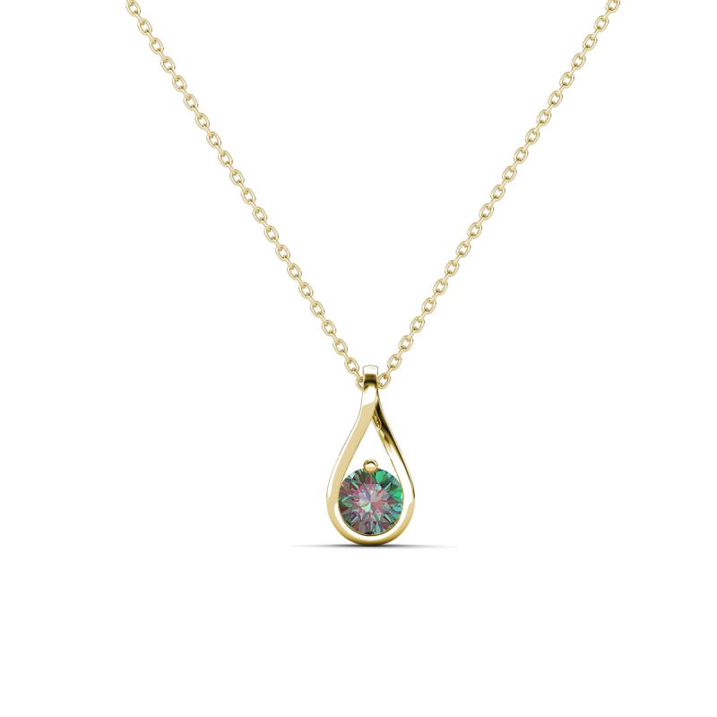 Tessie 0.22 ct Lab Created Alexandrite (3.50 mm) Women Teardrop Solitaire Pendant Necklace 