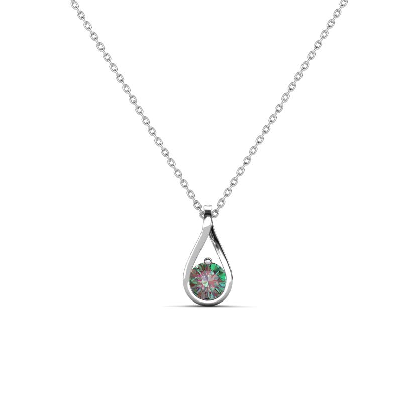 Tessie 0.22 ct Lab Created Alexandrite (3.50 mm) Women Teardrop Solitaire Pendant Necklace 