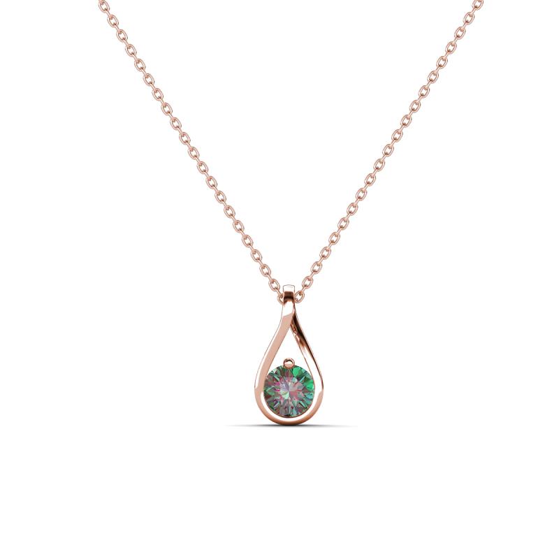 Tessie 0.22 ct Lab Created Alexandrite (3.50 mm) Women Teardrop Solitaire Pendant Necklace 