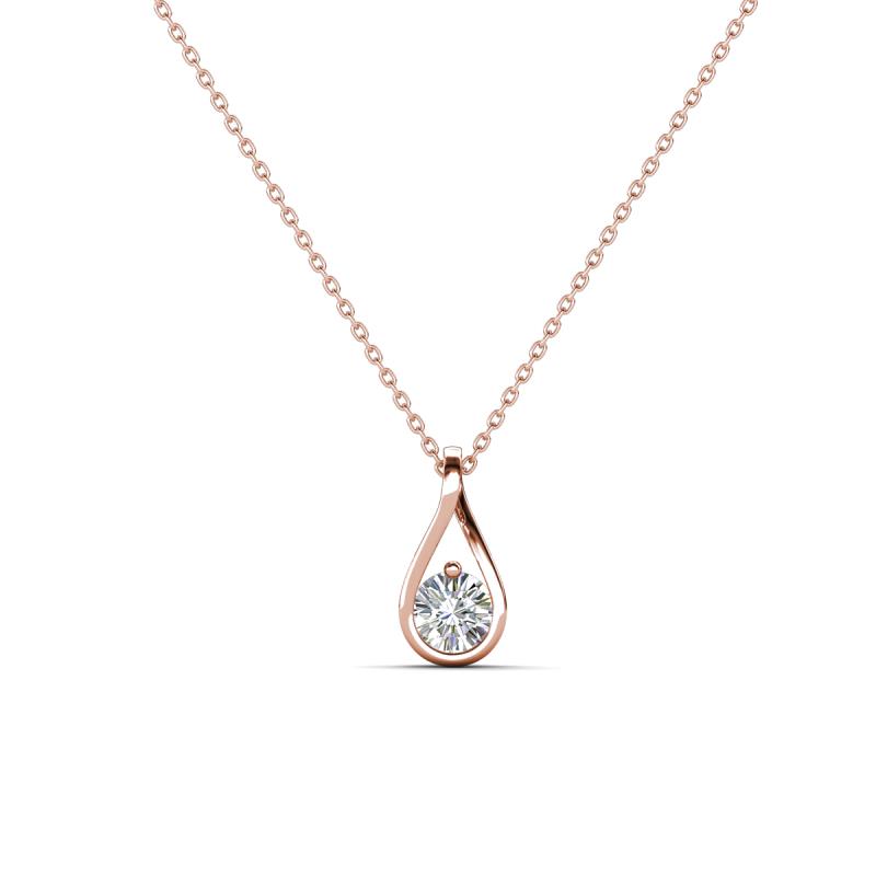 Tessie 0.14 ct Moissanite (3.50 mm) Women Teardrop Solitaire Pendant Necklace 