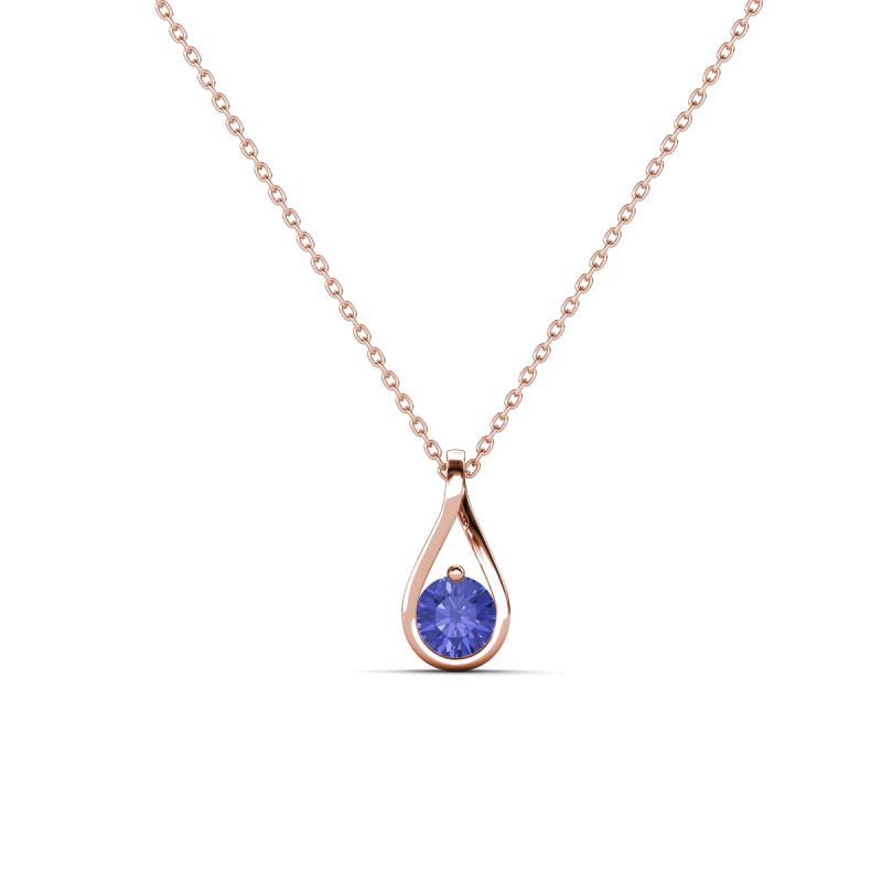Tessie 0.16 ct Tanzanite (3.50 mm) Women Teardrop Solitaire Pendant Necklace 