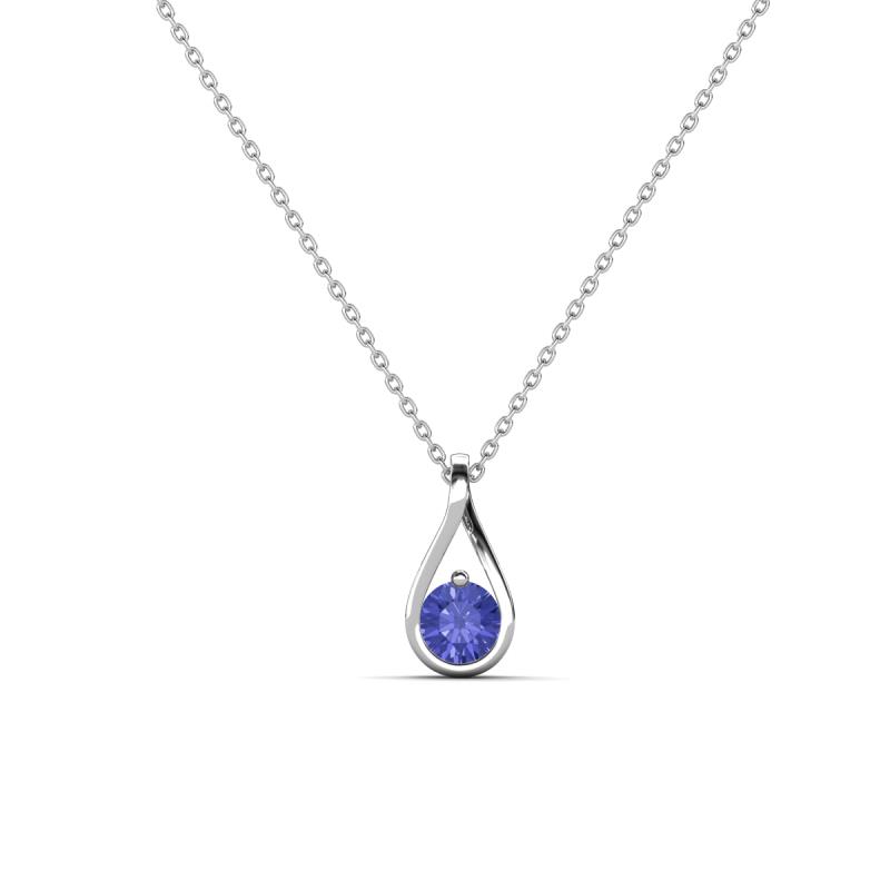 Tessie 0.16 ct Tanzanite (3.50 mm) Women Teardrop Solitaire Pendant Necklace 