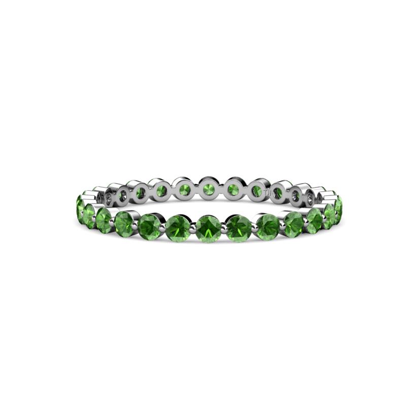 Valerie 2.40 mm Green Garnet Eternity Band 