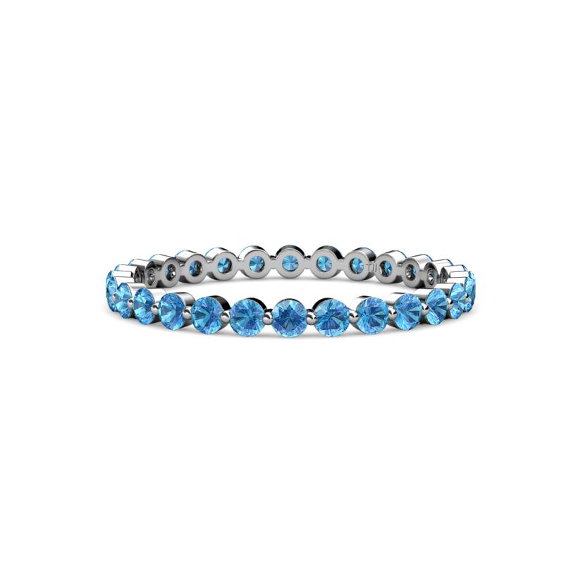 Valerie 2.40 mm Blue Topaz Eternity Band 