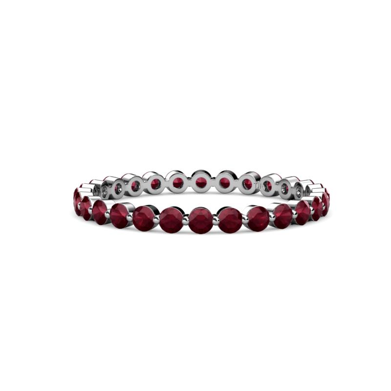 Valerie 2.40 mm Red Garnet Eternity Band 