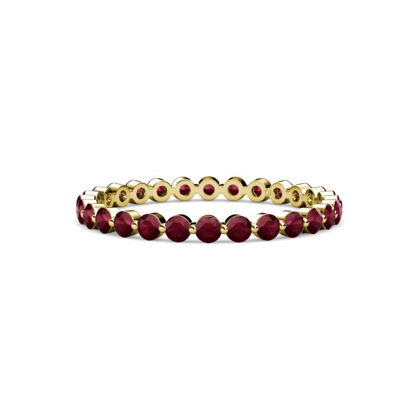 Valerie 2.40 mm Red Garnet Eternity Band 