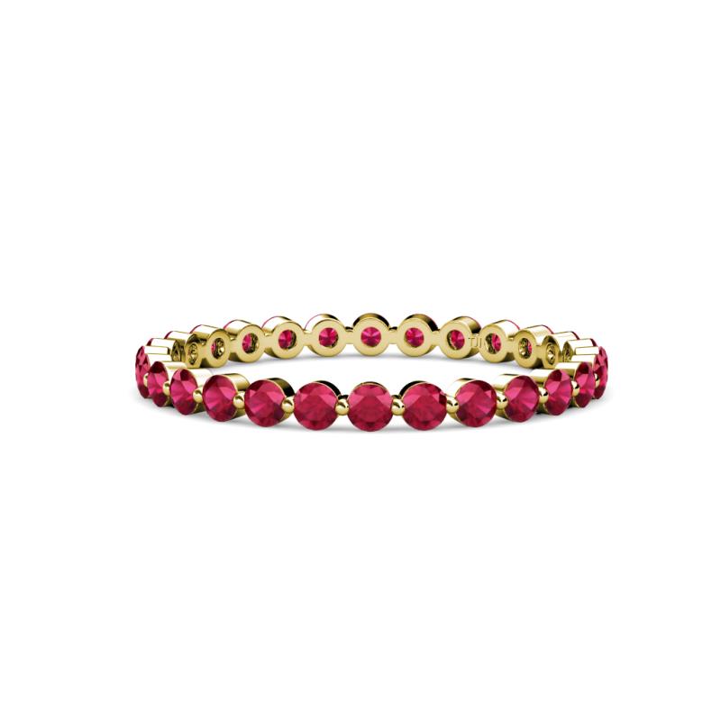 Valerie 2.40 mm Ruby Eternity Band 
