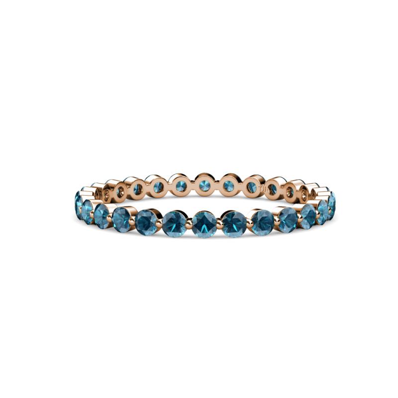 Valerie 2.40 mm London Blue Topaz Eternity Band 