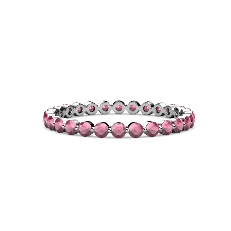 Valerie 2.40 mm Rhodolite Garnet Eternity Band 
