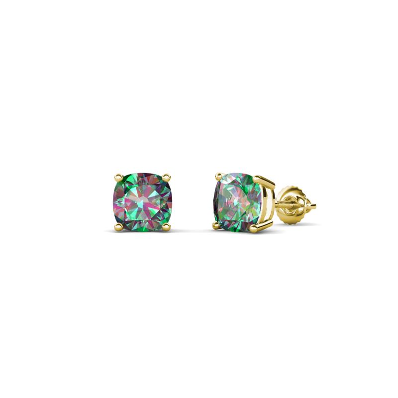 Alida 0.88 ctw (4.00 mm) Cushion Shape Lab Created Alexandrite Solitaire Women Stud Earrings 
