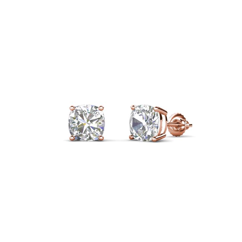 Alida 0.60 ctw (4.00 mm) Cushion Shape Moissanite Solitaire Women Stud Earrings 