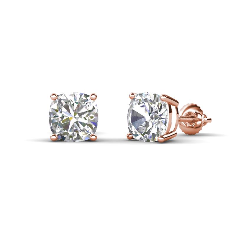 Alida 2.50 ctw (6.00 mm) Cushion Shape GIA Certified Natural Diamond Solitaire Women Stud Earrings 