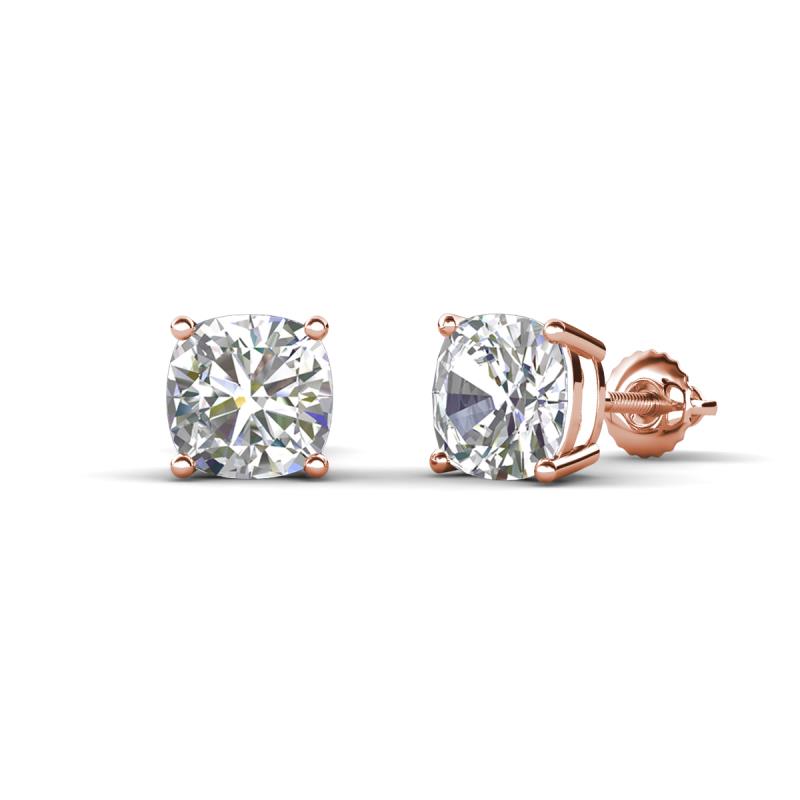 Alida 1.92 ctw (6.00 mm) Cushion Shape Moissanite Solitaire Women Stud Earrings 