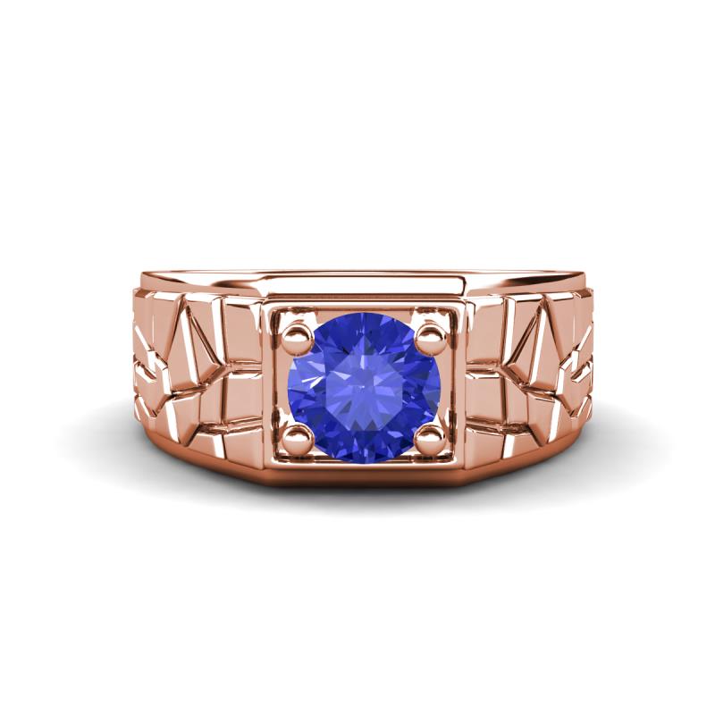 Jamar 1.20 ct Tanzanite Nugget Solitaire Men Band (9.50 mm) 