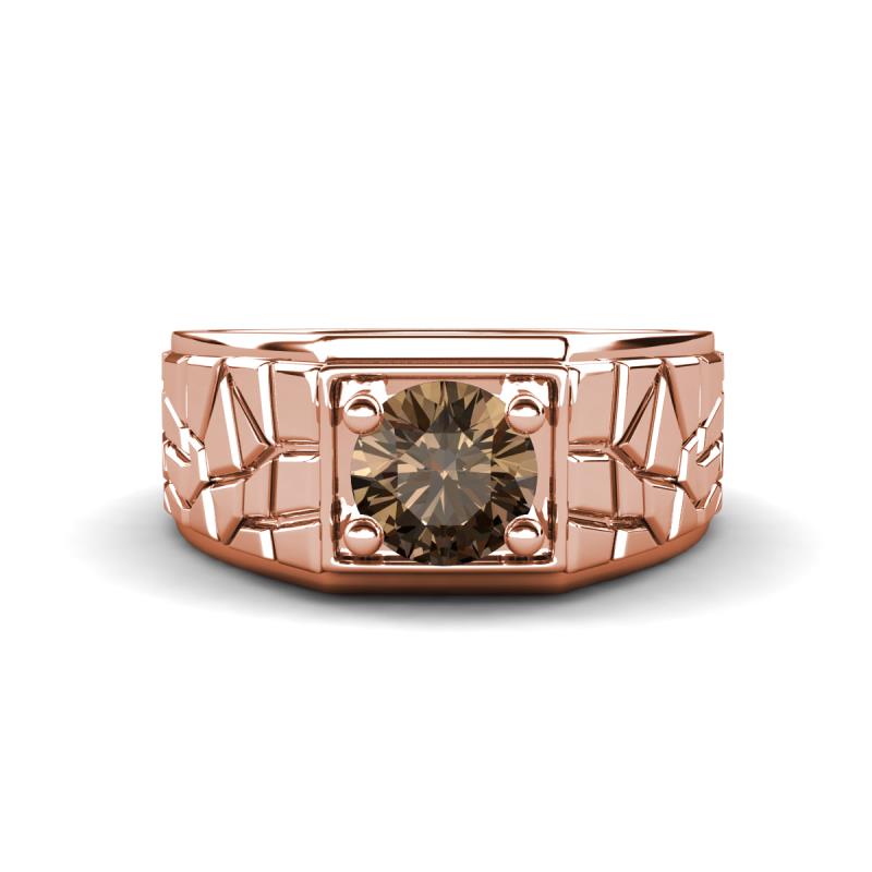 Jamar 1.00 ct Smoky Quartz Nugget Solitaire Men Band (9.50 mm) 