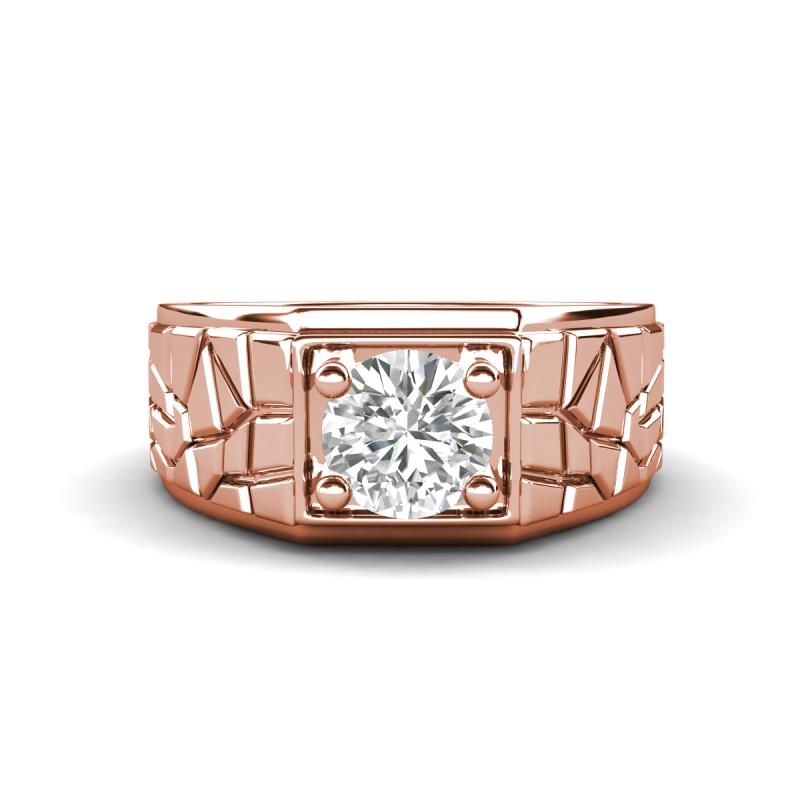 Jamar 0.95 ct White Sapphire Nugget Solitaire Men Band (9.50 mm) 