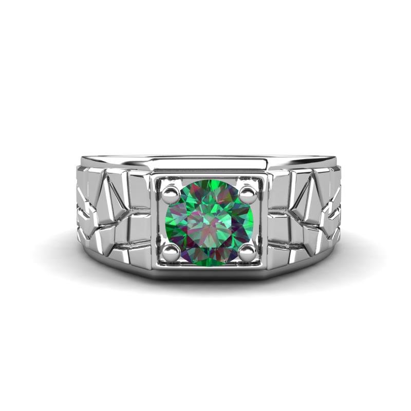 Jamar 1.00 ct Created Alexandrite Nugget Solitaire Men Band (9.50 mm) 