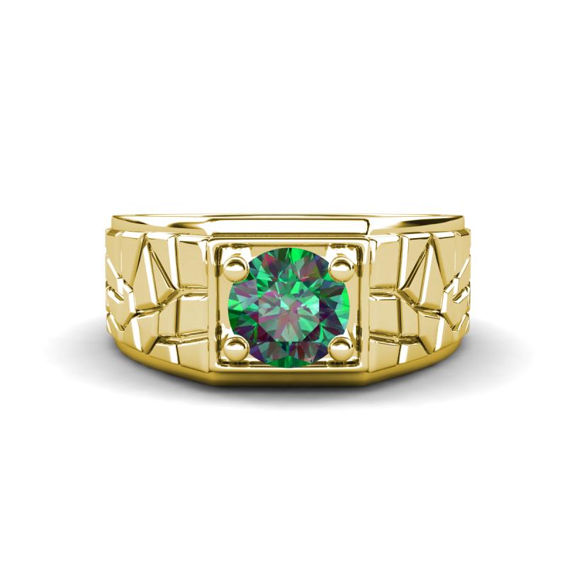 Jamar 1.00 ct (6.50 mm) Lab Created Alexandrite Nugget Solitaire Men Band 