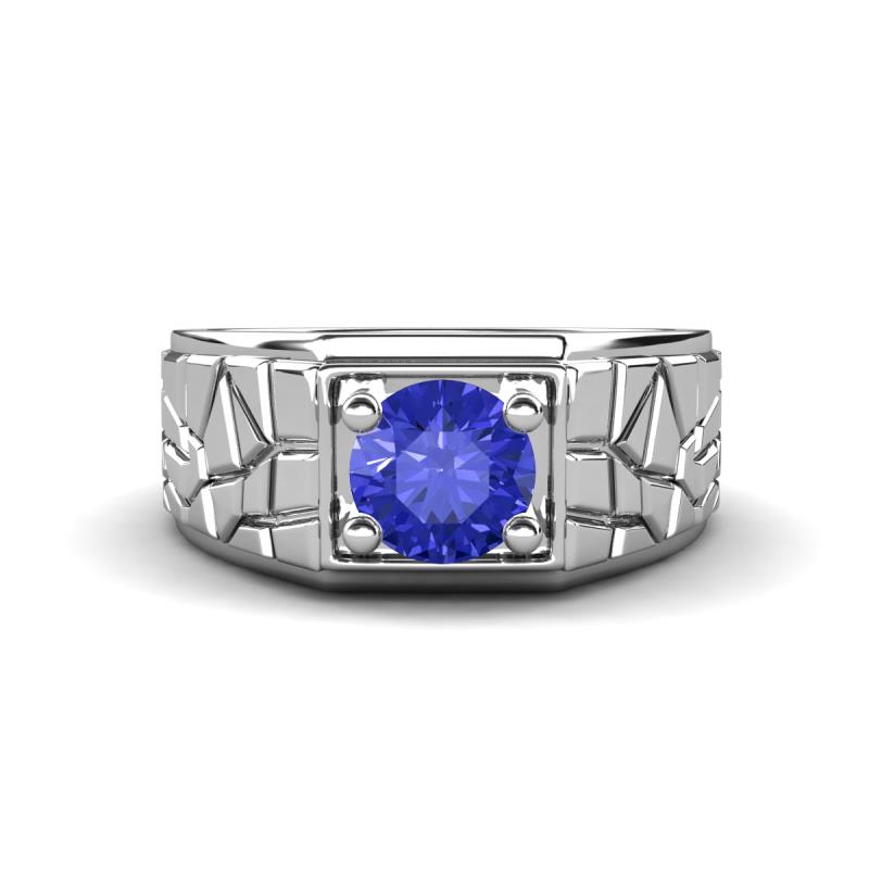 Jamar 1.20 ct Tanzanite Nugget Solitaire Men Band (9.50 mm) 
