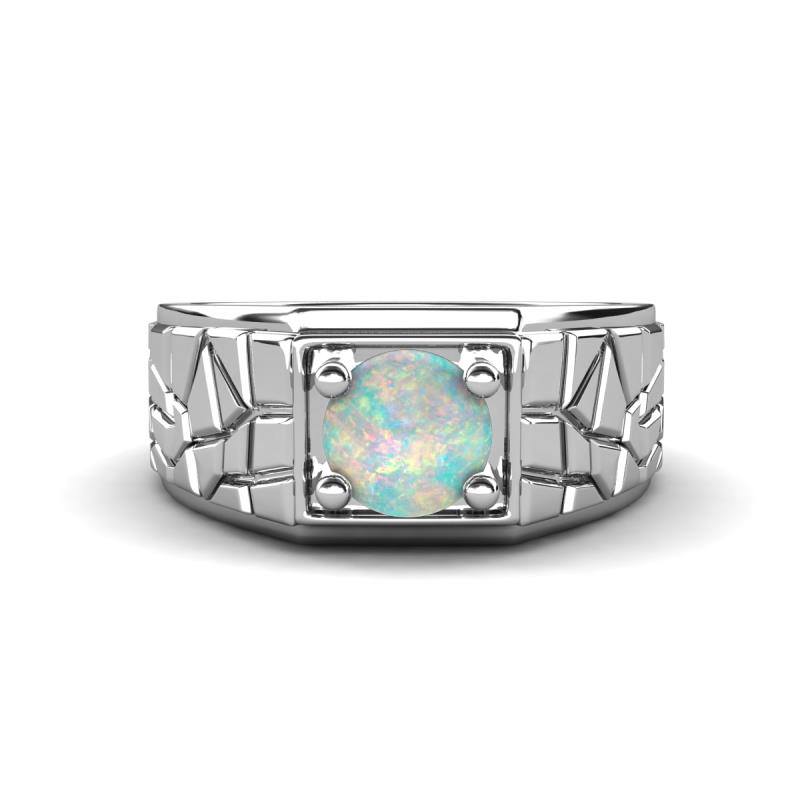 Jamar 0.66 ct Opal Nugget Solitaire Men Band (9.50 mm) 