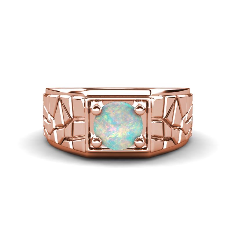 Jamar 0.66 ct Opal Nugget Solitaire Men Band (9.50 mm) 