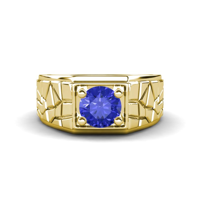 Jamar 1.20 ct Tanzanite Nugget Solitaire Men Band (9.50 mm) 