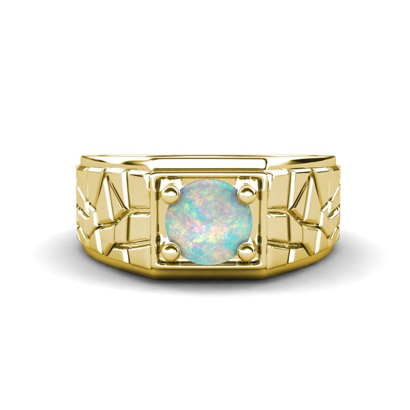 Jamar 0.66 ct Opal Nugget Solitaire Men Band (9.50 mm) 