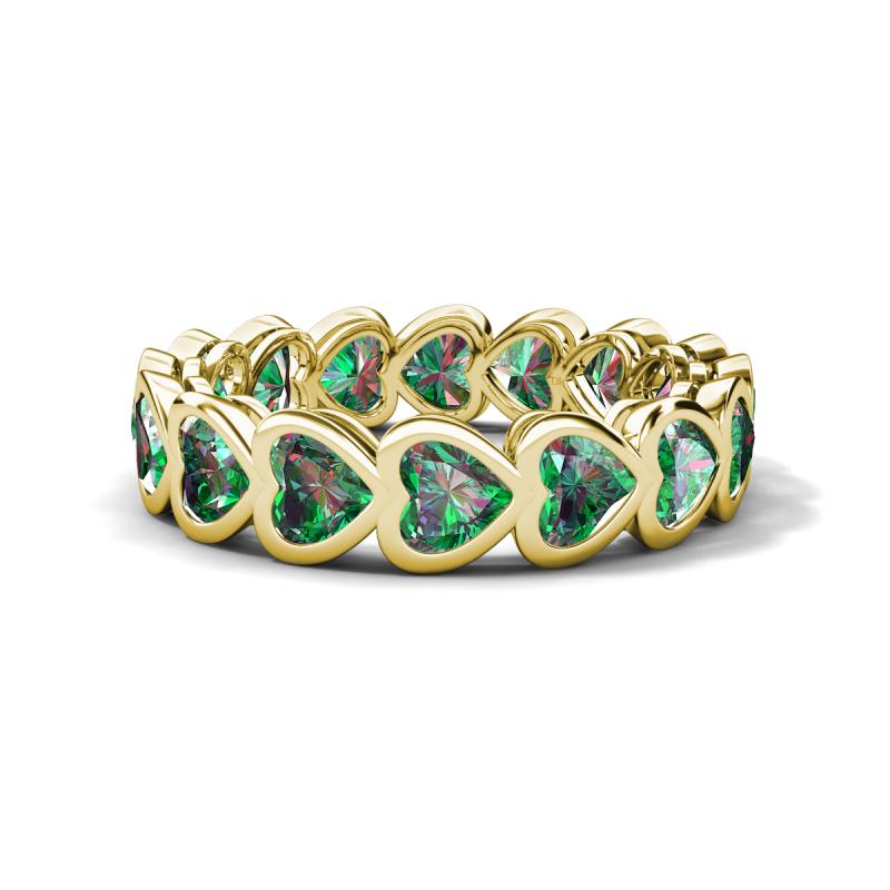 Trisha 4.65 ctw Heart Shape Lab Created Alexandrite (4.00 mm) Eternity Band 