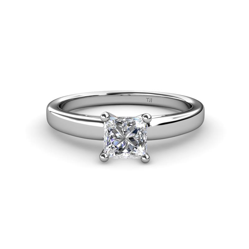 Annora 1.00 ct IGI Certified Lab Grown Diamond Princess Cut (5.50 mm) Solitaire Engagement Ring 