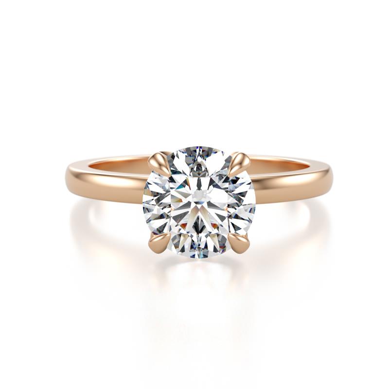 Abena 1.06 ctw IGI Certified Lab Grown Diamond (6.50 mm) with Prong Studded Natural Diamond Solitaire Plus Engagement Ring 