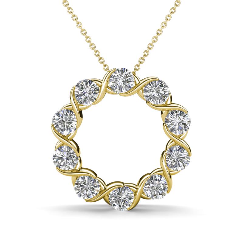 Betty 2.00 ctw Round Moissanite Open Circle Pendant 