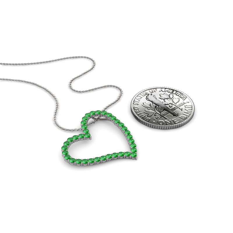 Avery Green Garnet Heart Pendant 