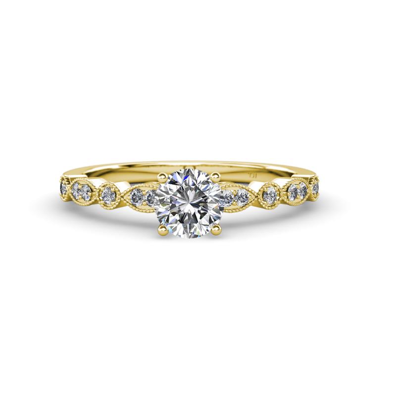 Renea 0.87 ctw Lab Grown Diamond (5.80 mm) with accented Diamonds Engagement Ring 