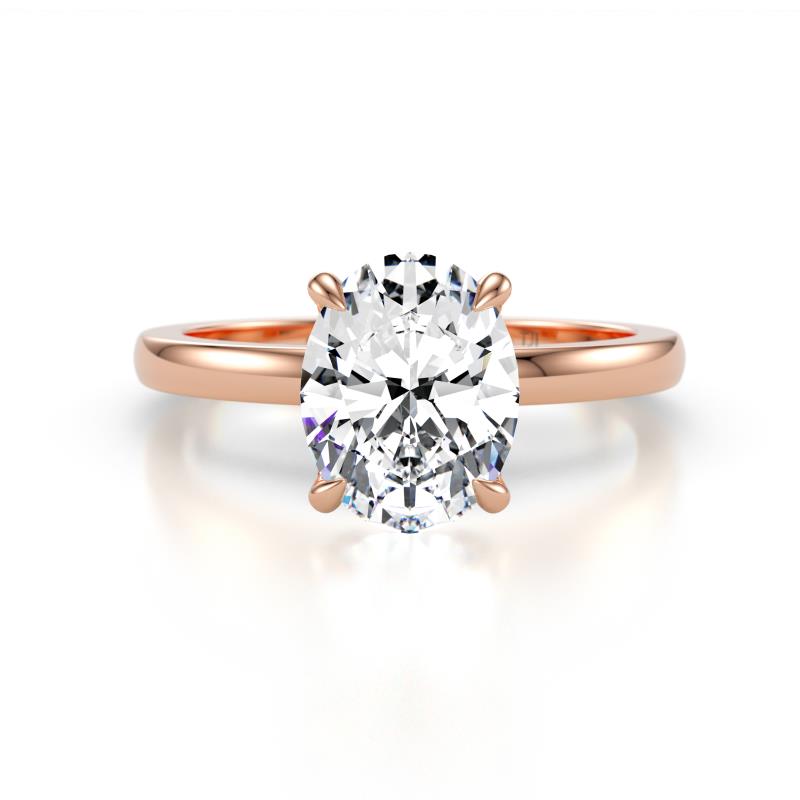 Abena 2.06 ctw IGI Certified Lab Grown Diamond Oval Shape (9x7 mm) with Prong Studded Natural Diamond Solitaire Plus Engagement Ring 