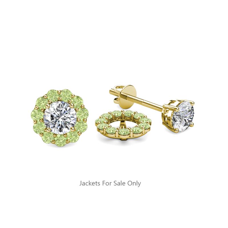 Serena 0.66 ctw (2.00 mm) Round Peridot Jackets Earrings 