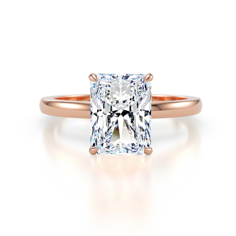 Abena 2.56 ctw IGI Certified Lab Grown Diamond Radiant Shape (9x7 mm) with Prong Studded Natural Diamond Solitaire Plus Engagement Ring 