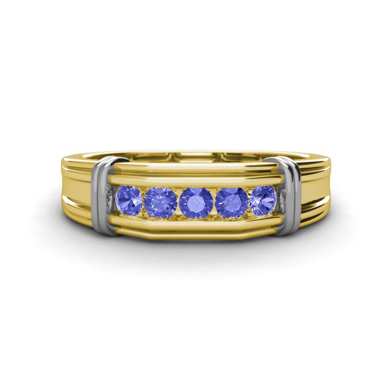 Kevin 0.45 ctw Tanzanite Men Wedding Band (7.80 mm) 