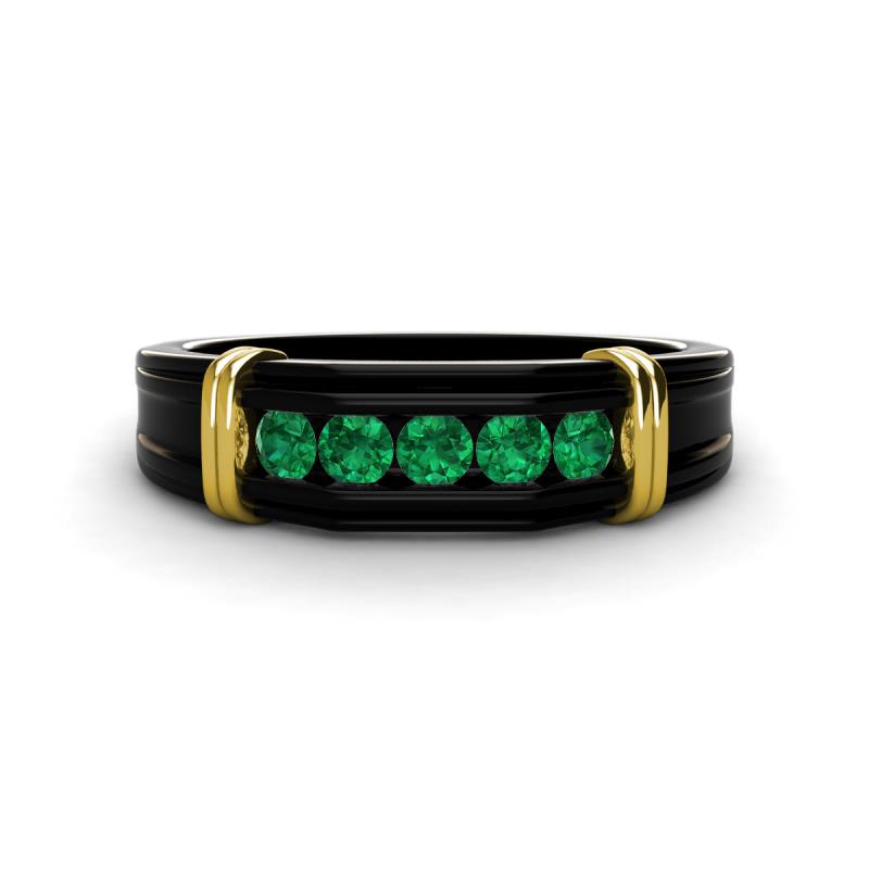 Kevin 0.50 ctw Emerald Men Wedding Band (7.80 mm) 