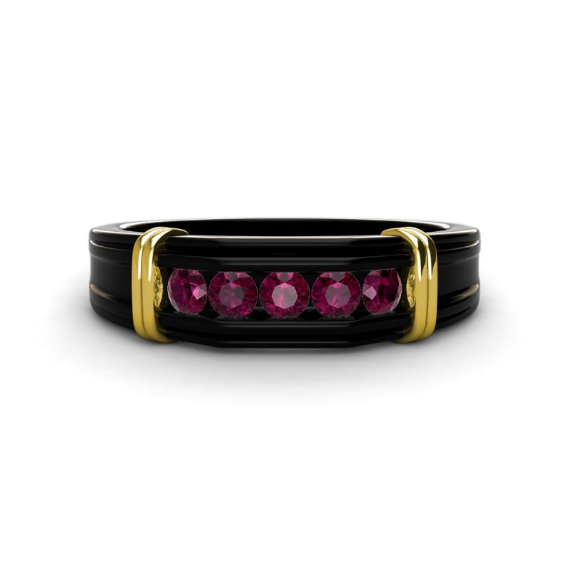 Kevin 0.58 ctw Rhodolite Garnet Men Wedding Band (7.80 mm) 