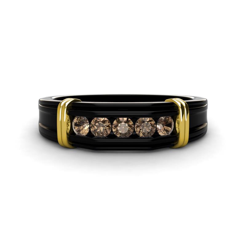 Kevin 0.50 ctw Smoky Quartz Men Wedding Band (7.80 mm) 