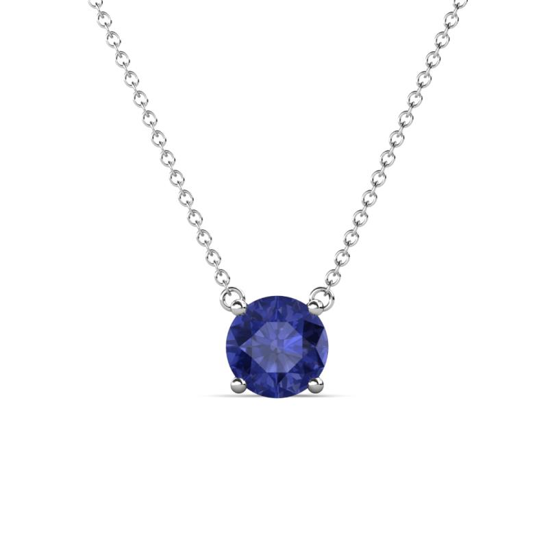 Juliana 7.00 mm Round Iolite Solitaire Pendant Necklace 