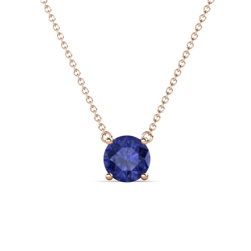 Juliana 7.00 mm Round Iolite Solitaire Pendant Necklace 